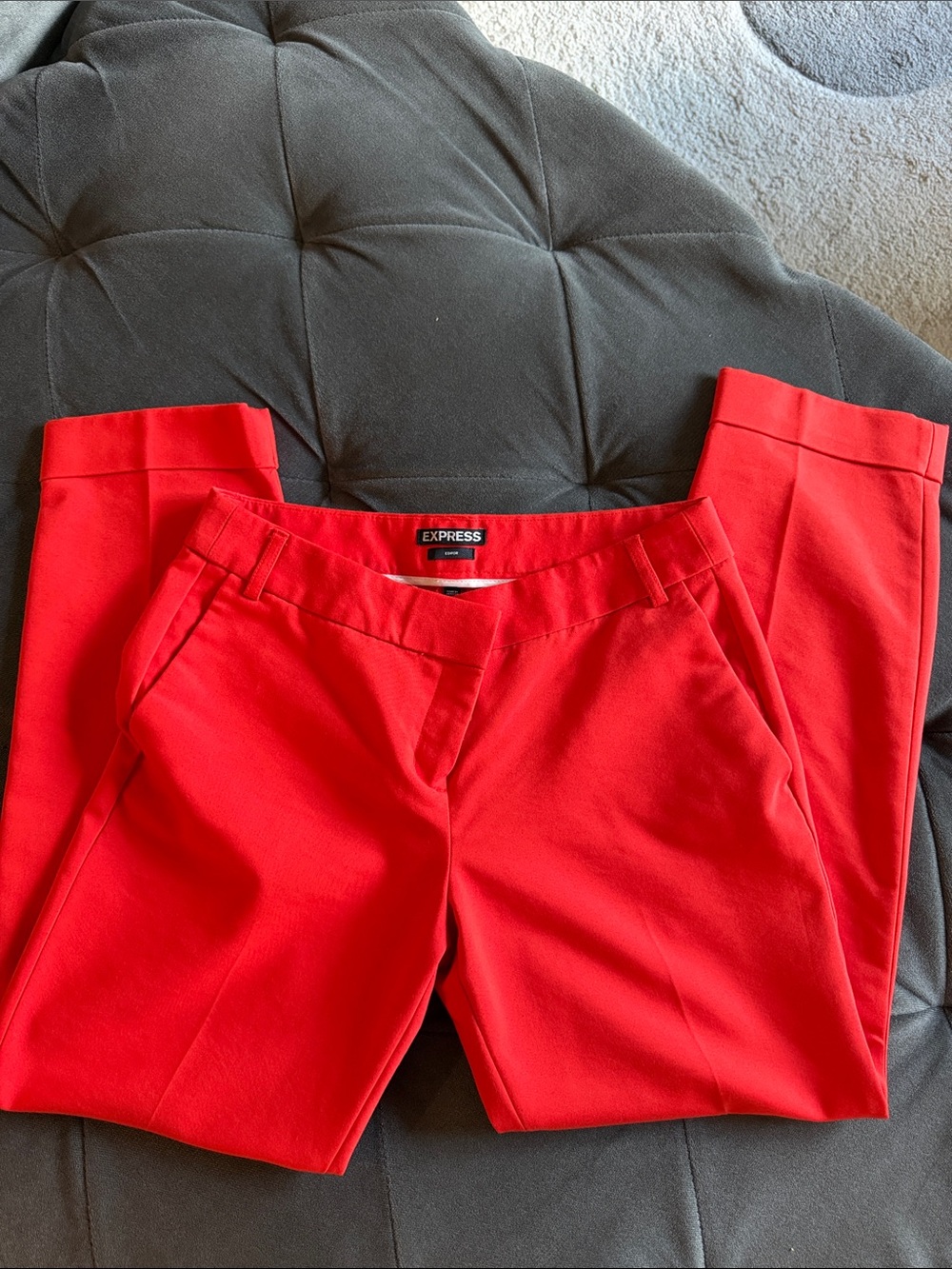 Express Red/Orange Cropped Pant